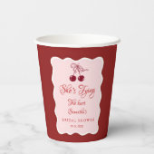 She is tying the knot Bridal Shower 紙コップ (裏面)