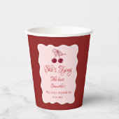 She is tying the knot Bridal Shower 紙コップ (正面)