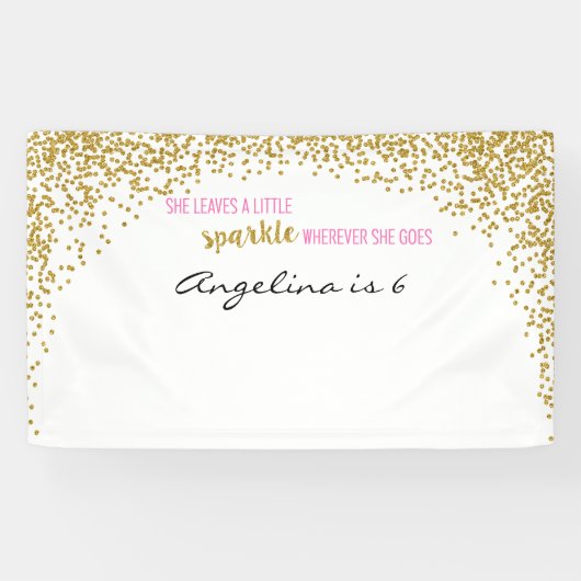 She leaves a little sparkle wherever she goes 横断幕 (横)