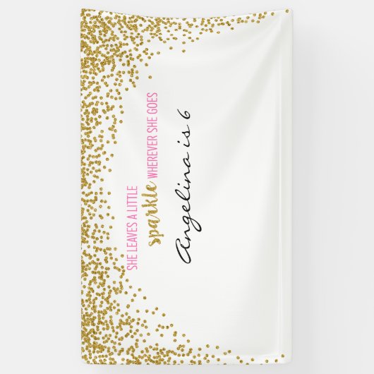 She leaves a little sparkle wherever she goes 横断幕 (縦)