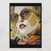 She Likes Pina Coladas Painting Small-Scale Print 招待状 (正面)