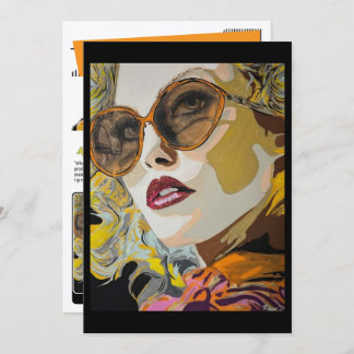 She Likes Pina Coladas Painting Small-Scale Print  招待状