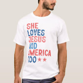SHE LOVES JESUS AND AMERICA TOO Tシャツ (正面)