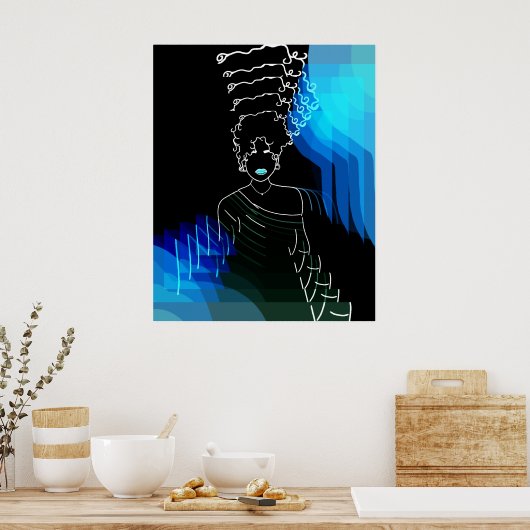 she - negativo - efeito ポスター (キッチン)