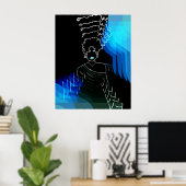 she - negativo - efeito ポスター (ホームオフィス)