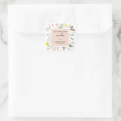 She One 頭が切れる Cookie Wildflower卒業ステッカー スクエアシール (バッグ)