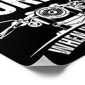 She Only Purrs When I'm On Top Funny Motorcycle Ri ポスター (角)