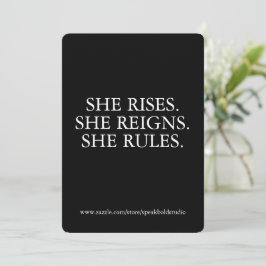 She Reigns Card – Motivational Feminist Quote Gift シーズンカード