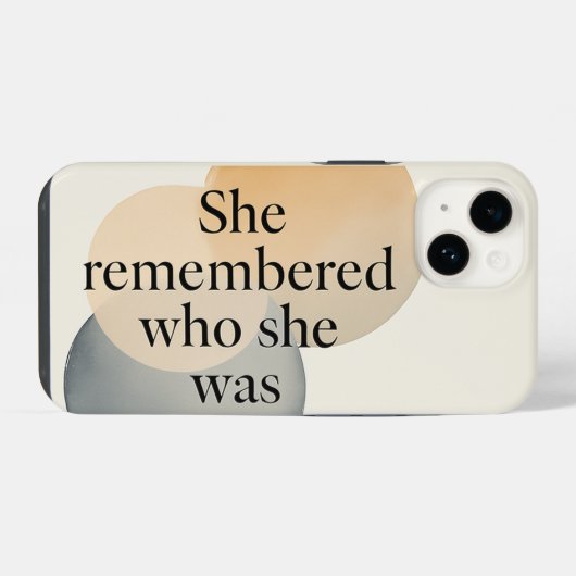 She Remembered Who She Was Phone Case – Inspiratio iPhoneケース (裏面横)