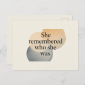 She Remembered Who She Was Postcard – Feminine Emp ポストカード (正面/裏面)