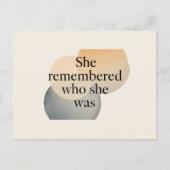 She Remembered Who She Was Postcard – Feminine Emp ポストカード (正面)