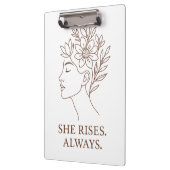 She Rises. Always — Minimalist Empowerment Design クリップボード (左)