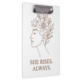 She Rises. Always — Minimalist Empowerment Design クリップボード