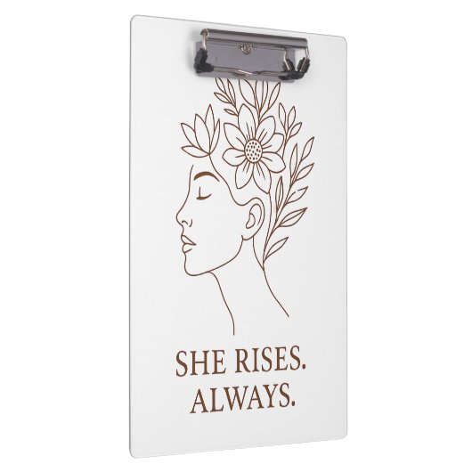 She Rises. Always — Minimalist Empowerment Design クリップボード (右)