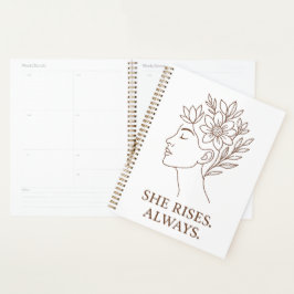 She Rises. Always — Minimalist Empowerment Design プランナー手帳