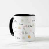 She Rises On My Own Quote Mug,Soft Feminine Mug マグカップ (正面左)