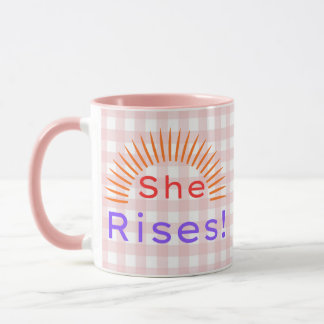 She Rises! - Women Empowerment Inspirational Mug マグカップ