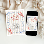 She’s a Catch Costal Lobster Summer Bridal Shower  招待状