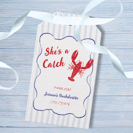 She’s a Catch Lobster Bachelorette Thank You ギフトタグ