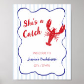 She’s a Catch Lobster Bachelorette Welcome ポスター (正面)