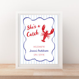She’s a Catch Lobster Bachelorette Welcome ポスター