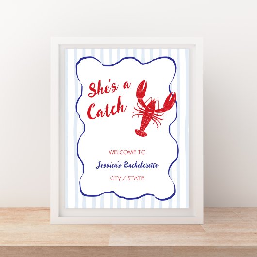 She’s a Catch Lobster Bachelorette Welcome ポスター