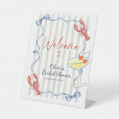 She’s a Catch Lobster Bridal Shower Welcome Sign 台座サイン (正面)