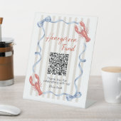 She’s a Catch Lobster Honeymoon Fund QR Code  台座サイン (インサイチュ)