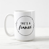 She’s a Fiancé Elegant Engagement Bride to Be Gift コーヒーマグカップ (左)