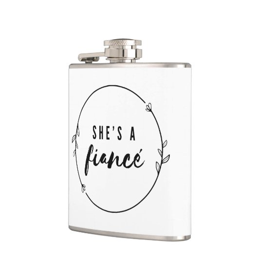 She’s a Fiancé Elegant Engagement Bride to Be Gift フラスク (左)