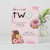 She’s a Sweet TWO Donut-Girl’s 2nd Birthday Party  招待状 (スタンド正面)