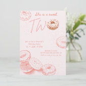 She’s a Sweet TWO Donut Girl’s 2nd Birthday Party 招待状 (スタンド正面)