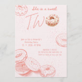 She’s a Sweet TWO Donut Girl’s 2nd Birthday Party 招待状 (正面)