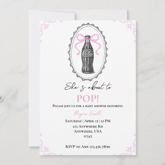 She’s About To POP! 招待状 (正面)