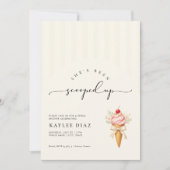 She’s Been Scooped Up Ice Cream Bridal Shower 招待状 (正面)