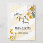 She’s Found Her Honey Bee Wedding Bridal Shower 招待状 (正面)