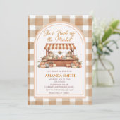 She’s Fresh Off The Market Pumpkin Bridal Shower  招待状 (スタンド正面)
