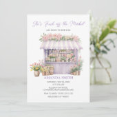 She’s Fresh Off The Market Purple Lilac Bridal  招待状 (スタンド正面)