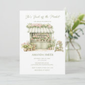 She’s Fresh Off The Market Sage Bridal Shower  招待状 (スタンド正面)