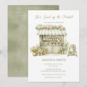 She’s Fresh Off The Market Sage Bridal Shower  招待状 (正面/裏面)