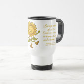 “She’s Got Sass & Sunshine” Sunflower mug トラベルマグ (正面右)