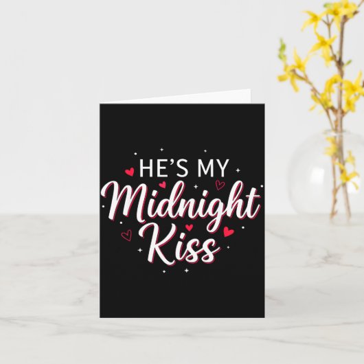 She’s My Midnight Kiss Funny Valentine Matching Co カード (黄色い花)
