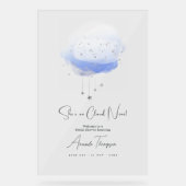 She’s on Cloud Nine Bridal Shower Welcome アクリルサイン (正面)