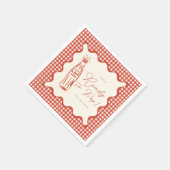 She’s ready to pop baby shower スタンダードカクテルナプキン (角)