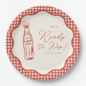 She’s ready to pop baby shower ペーパープレート (正面)