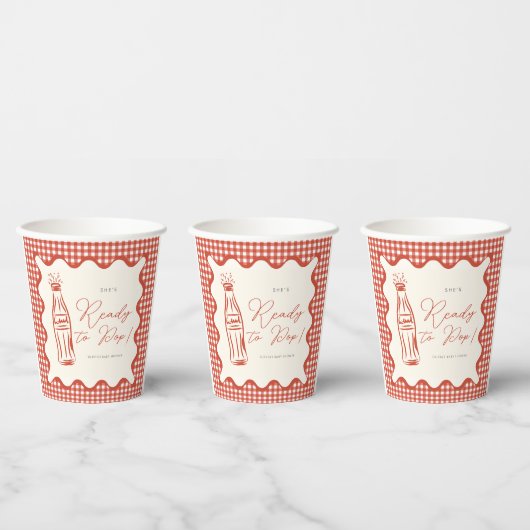 She’s ready to pop baby shower 紙コップ (複数)
