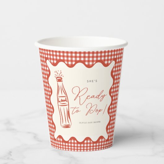 She’s ready to pop baby shower 紙コップ (正面)