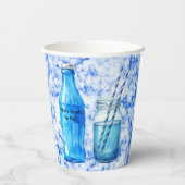 She’s Ready To Pop Blue Boy Baby Shower 紙コップ (裏面)