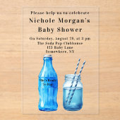 She’s Ready To Pop Boy Baby Shower アクリル招待状 (正面)