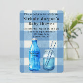 She’s Ready To Pop Boy Baby Shower 招待状 (スタンド正面)